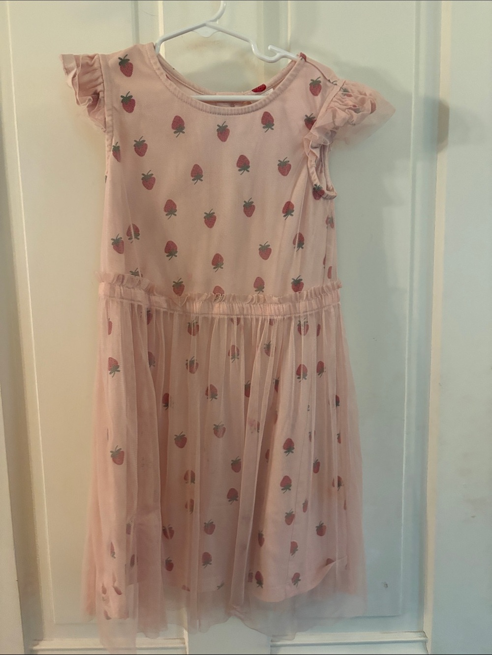 Hanna Andersson Light Pink Strawberry Tulle Dress